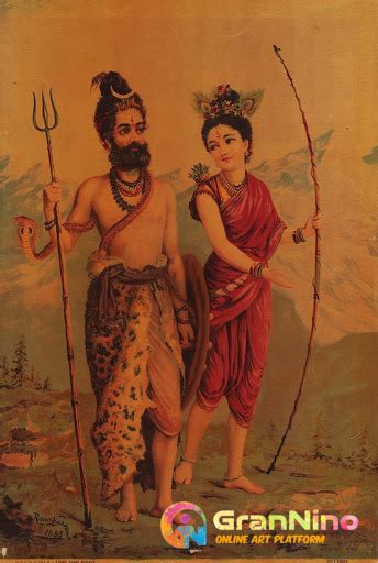 Kirat Billi Artist Raja Ravi Varma Year 1895 GranNino