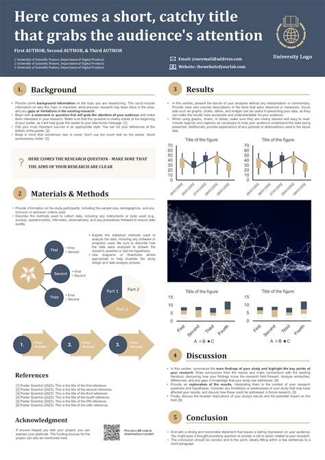 Academic Poster Template Powerpoint to Present Your Research Ideal for ...