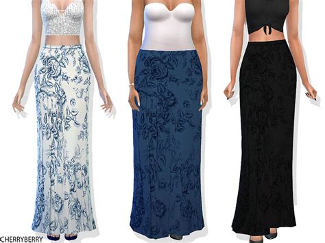 The Sims Resource Gina Maxi Skirt