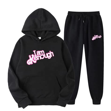 I Am Kenough Hoodies Pants 2 Pieces Set Men Fashion Casual Sweatshirt Suit Women Harajuku