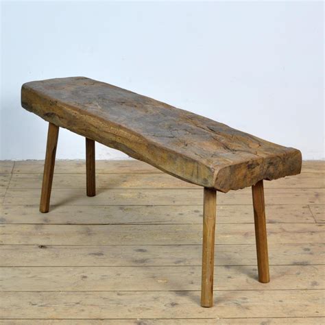 Primitive Oak Bench 1930s At 1stdibs