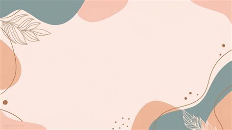 Slides Background Aesthetic Pastel Shapes and Leaves - SlidesCorner