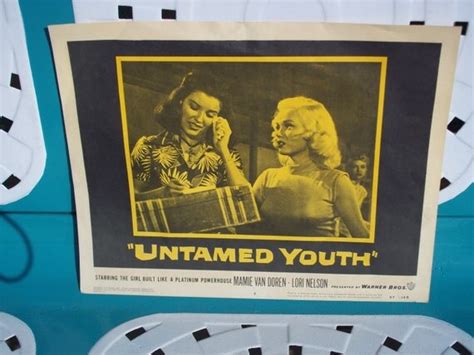 Vintage Movie Poster Untamed Youth Mamie Van Doren 1957 Warner