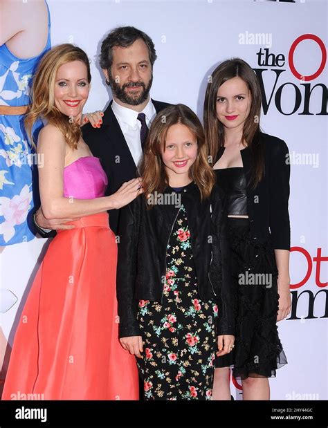 Leslie Mann Judd Apatow Iris Apatow And Maude Apatow Arriving For The Premiere Of The Other