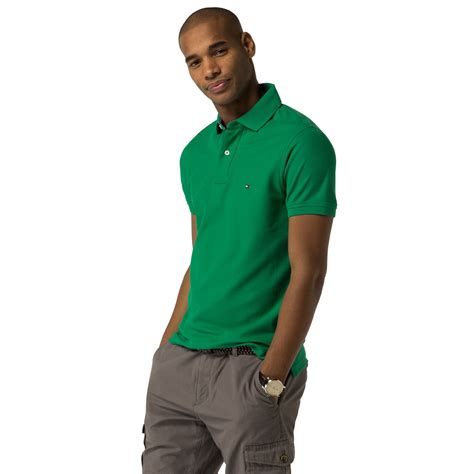 Tommy Hilfiger Slim Fit Premium Pique Polo Golf Green Modesens