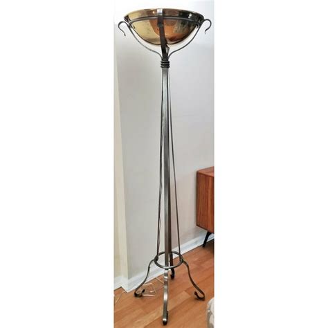 Italian Milano Relux Steel Torchiere Floor Lamp Chairish