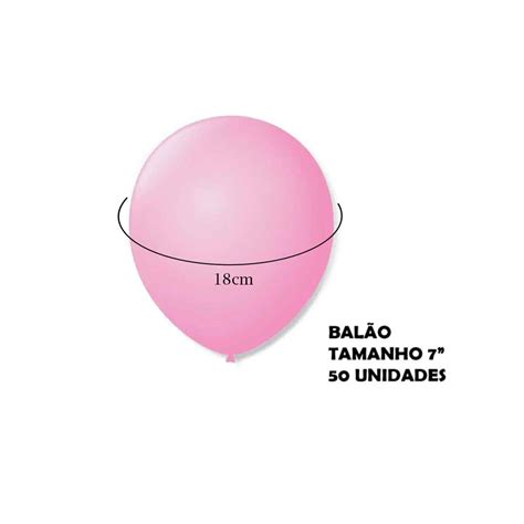 Bal O Cor Rosa Baby Tamanho Pacote S O Roque Un