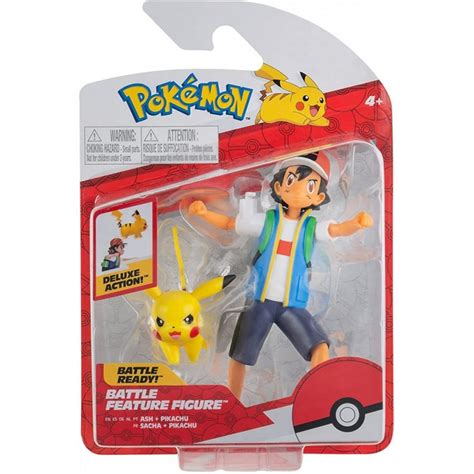 Sacha Et Pikachu Figurine Battle Feature Figure Pok Mon