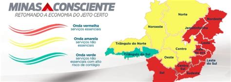 Oito regiões mineiras estão na onda vermelha do Minas Consciente