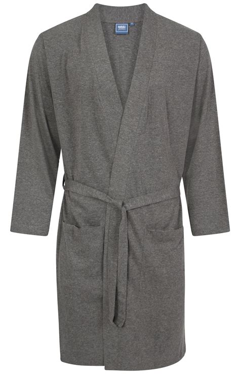 Mens Lightweight Robe Summer Dressing Gown 100 Cotton Bathrobe