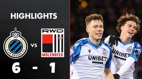 Club Brugge vs RWD Molenbeek 6 1 Highlights FC Bruges RWDM Résumé