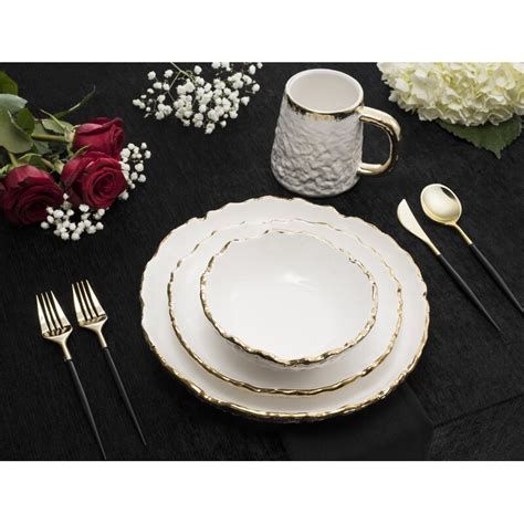 Rosdorf Park Bajinder Glass Dinnerware Set Of 4 Wayfair