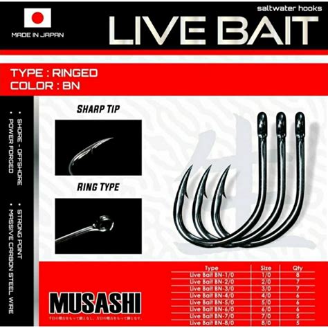 Jual MATA KAIL MUSASHI LIVE BAIT SALTWATER MADE IN JAPAN Shopee