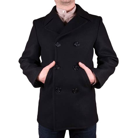 Pike Brothers 1938 Pea Coat Black Wool Original Flightjackets