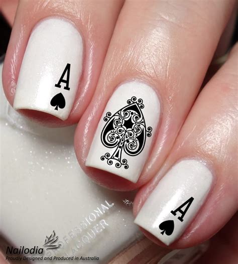 King Queen Jack Ace Spade Nail Art Decal Sticker Nailodia