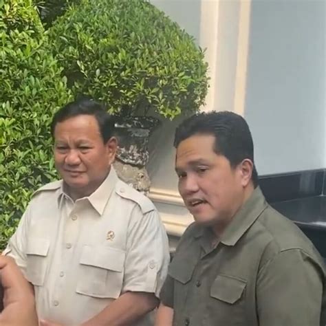 Erick Thohir Sampaikan Dukungannya Terhadap Prabowo Subianto Di Pilpres