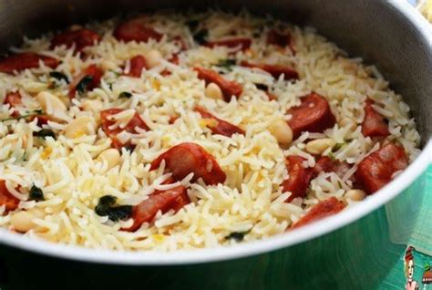 Arroz de feijão e chouriço Receitas fáceis rápidas e saborosas