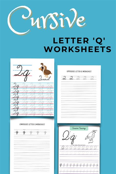 Cursive Q Worksheet (Free Printable) - 24hourfamily.com