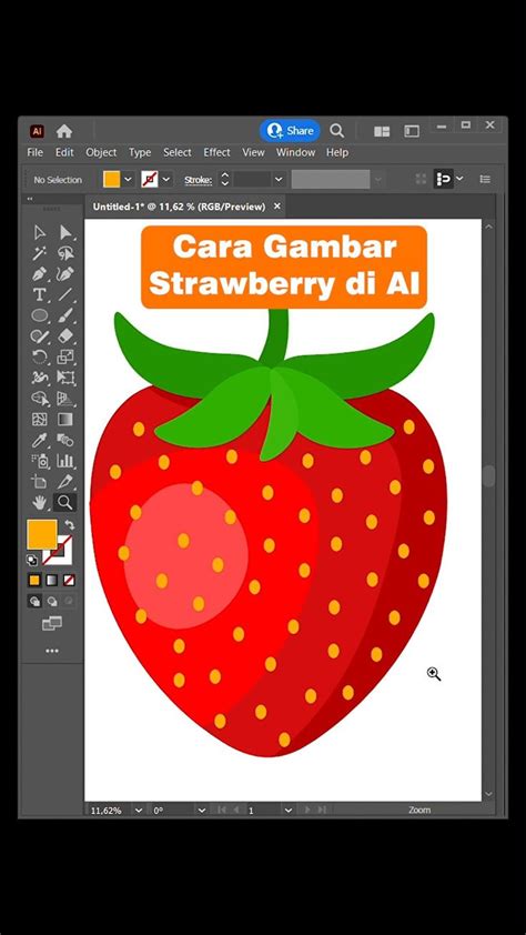 How To Draw Strawberry In Adobe Illustrator [video] Graphic Design