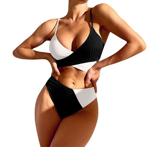 Knosfe Women Bikini Sets Summer String Bathing Suit Sexy Wrap Low Rise