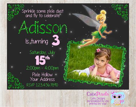 Tinkerbell Birthday Invitation Templates