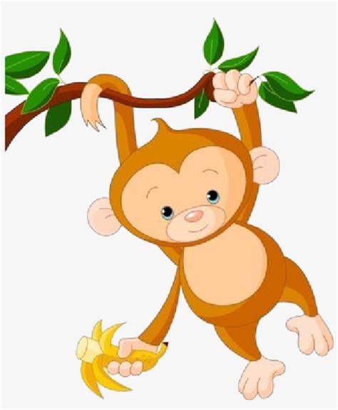 Baby Monkey Clip Art Cute Funny Cartoon Ba Monkey Clip - Cartoon Monkey ...