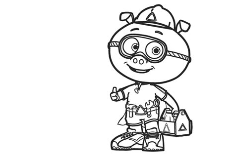 Coloring Page Super Why Flyer Coloring Pages