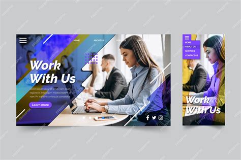 vector work   business landing page