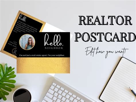 Realtor Postcard Template Realtor Introduction Card Real Etsy