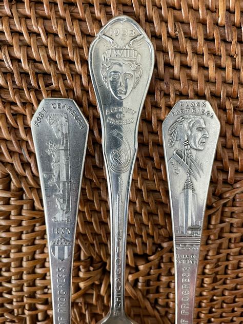 Chicago Worlds Fair Souvenir Spoons C Century Of Etsy