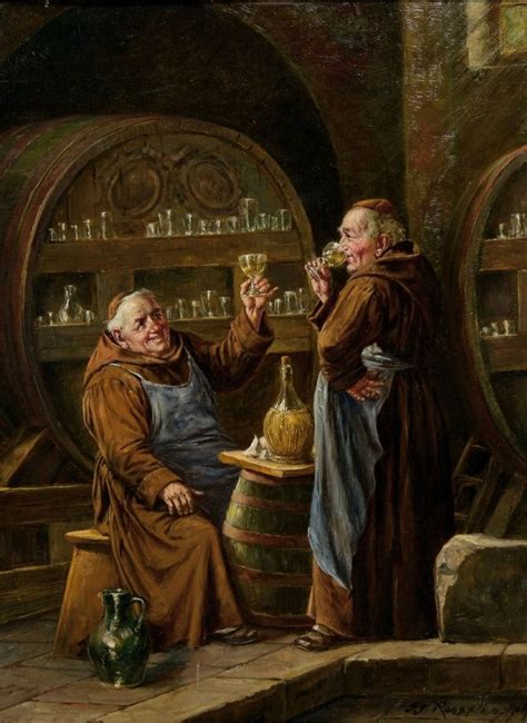 George Roessler 1861 Mengen 1925 München Monks Drinking Beer