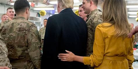 President Trump Honors Us Troops Sacrifice And Service With Unannounced End Of Year Visit To