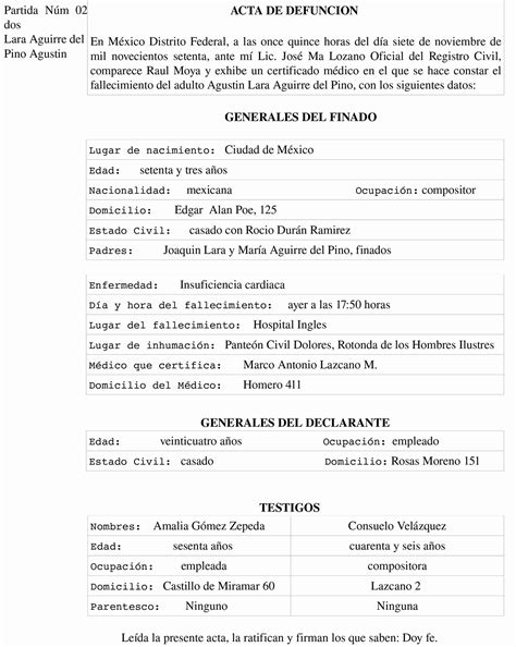 Acta De Nacimiento En Espanol