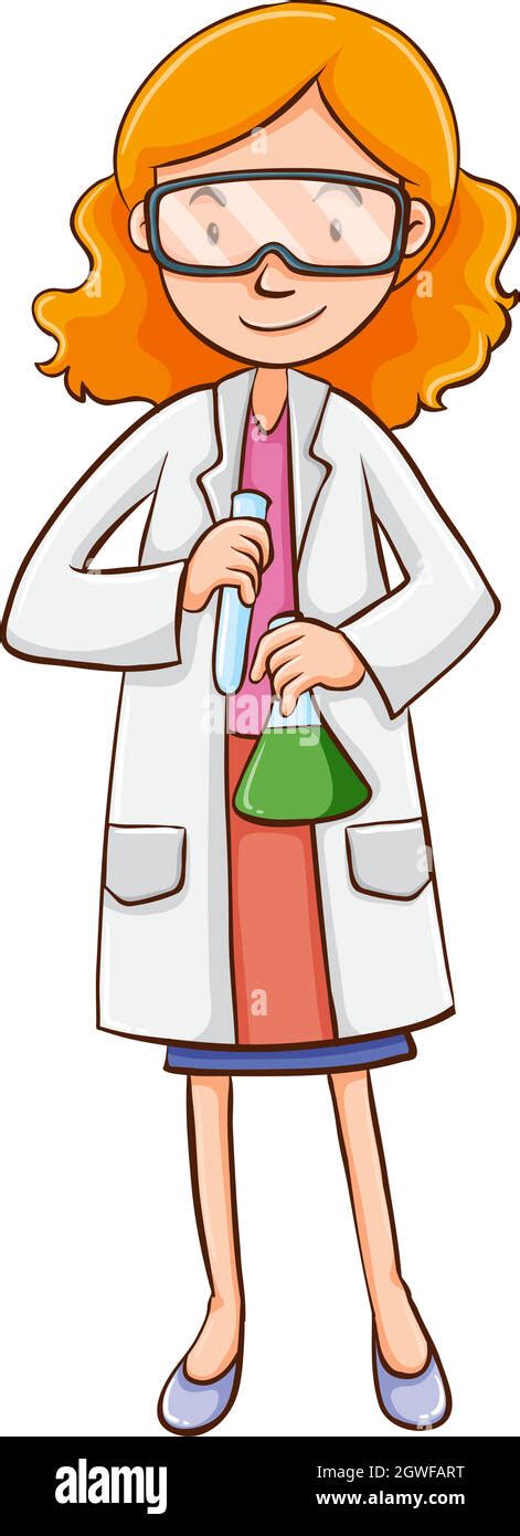 Female scientist cartoon hi-res stock photography and images - Alamy