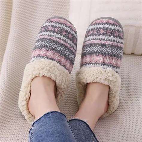 Comwarm Bont Huis Slippers Voor Vrouwen Unisex Dikke Pluche Winter