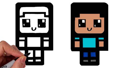 Comment Dessiner STEVE MINECRAFT Personnage Mignon Kawaii YouTube