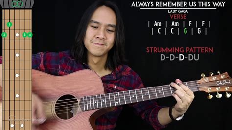 Always Remember Us This Way Guitar Cover Acoustic – Lady Gaga 🎸 |Tabs ...