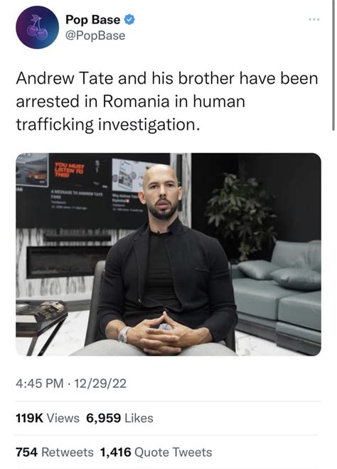 Andrew Tate Arrested Rinternettoday