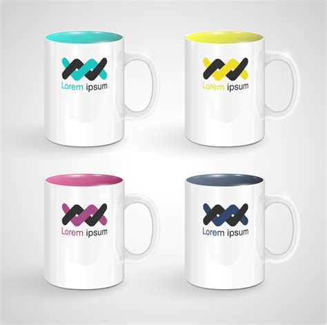 Realistic Mugs Vector Illustration Vector Art At Vecteezy