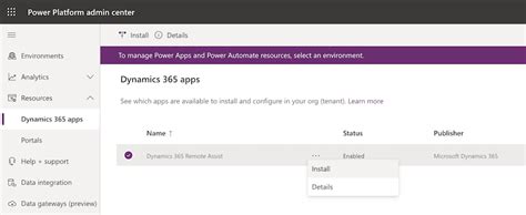 環境の設定と Microsoft Dynamics 365 Remote Assist モデル駆動型アプリのインストール Dynamics