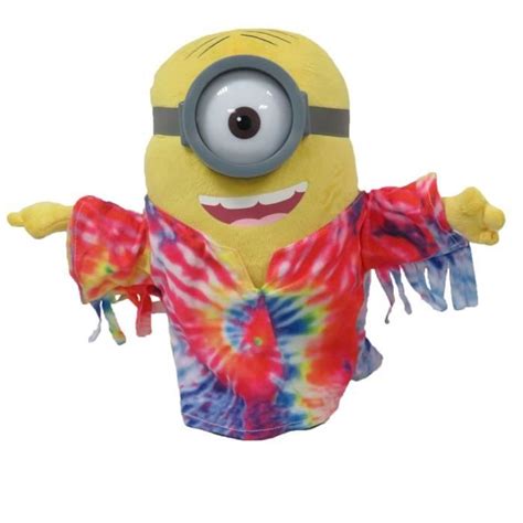 Bebeboutik Peluche Minion hippie 30 cm Moi Moche et Méchant Jaune