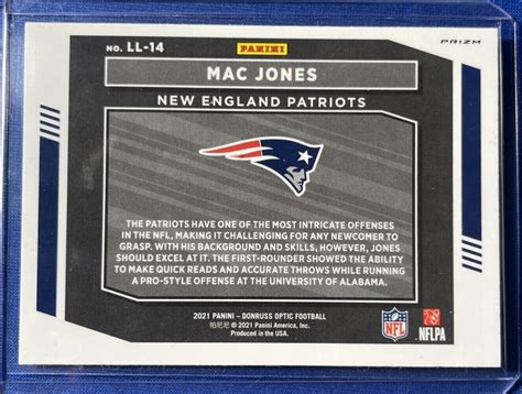 2021 PANINI DONRUSS OPTIC LEGENDARY LOGOS SILVER RC LL 14 MAC JONES