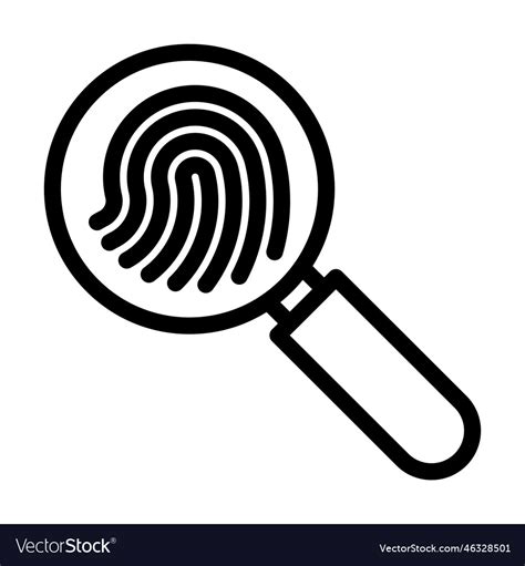 Forensic Thick Line Icon For Personal Royalty Free Vector