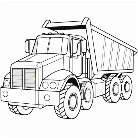 Un Dessin De Dessin Anim D Un Camion De D Charge Avec Une Grande Benne