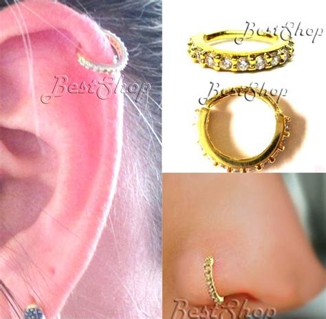 Piercing De Orelha Nariz Cartilagem Argola Dourada F Ouro R 32 99 Em