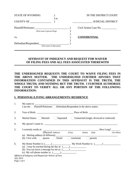 Wyoming Affidavit Complete With Ease Airslate Signnow