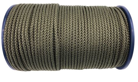 6mm Olive Polypropylene Braided Poly Rope Cord X 150 Metre Reel Strong