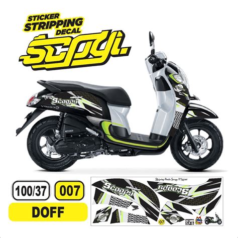 Jual Stiker Striping Honda Scoopy Fi 2013 Variasi Ar 01 Doff Semua