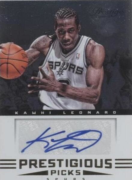 2012 13 Prestige Prestigious Picks Signatures 14 Kawhi Leonard AU