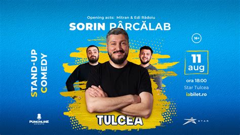 Bilete Tulcea Stand Up Comedy cu Sorin Pârcălab Dragoș Mitran și Edi